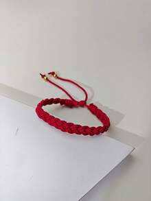 1pc Casual & Fashionable Handmade Braided Wave Pattern Bracelet Suitable For Women's Daily Wear