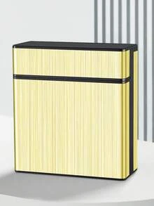 1 Piece Of Metal Brushed Large Capacity 40 Pack Cigarette Box, Aluminum Alloy Enlarged Automatic Spring Lid Anti Pressure And Moisture-Proof Men's Cigarette Holder, Ideal Christmas And Birthday Gift - Multicolor - View 9