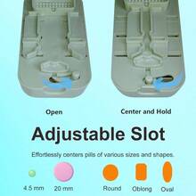Pill Cutter Cutting Multiple Pills, 1/2 1/4 Pill Splitter Large, Small And Tiny Pills, With Improved Blade, Storage Organizer, Accurate Centering Alignment Device - 1/3 綠色 - 查看 4