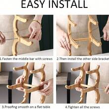 2/3 Layer Luxurious Wooden Fruit Rack - Living Room Snack Storage Tray, Creative Candy Dessert Service Tray - Natural Wood Decorative Rack, Space Saving Design, Easy Assembly Fruit Platter, Multi-Tier Serving Tray For Fruits, Christmas, New Year Gifts, Perfect Choice For Holiday Gifts - White - View 10