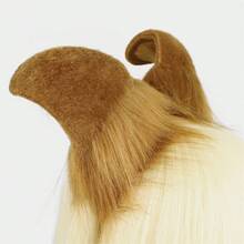 Bonita diadema con orejas de peluche de animal, aro único para el pelo con orejas de perro, accesorio para cosplay para uso diario en vacaciones. - Marrón - Ver 7