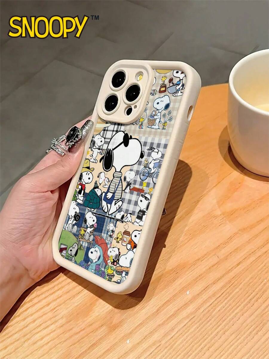 SNOOPY A Cartoon Anime Sky Eye Staircase Antique White Mobile Phone Case, Which Can Be Given As A Festival Gift. It Is Suitable For Apple Phones, And The New Model Is Suitable For IPhone13/14/15/16/17Pro Max Phones - 彩色 - 查看 1