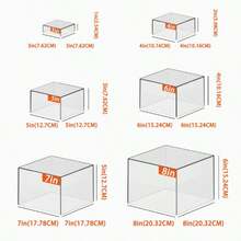 五面亚克力自助食品展示架，底部镂空，适用于早餐、自助餐、婚礼、派对 - 白色 - 查看 9