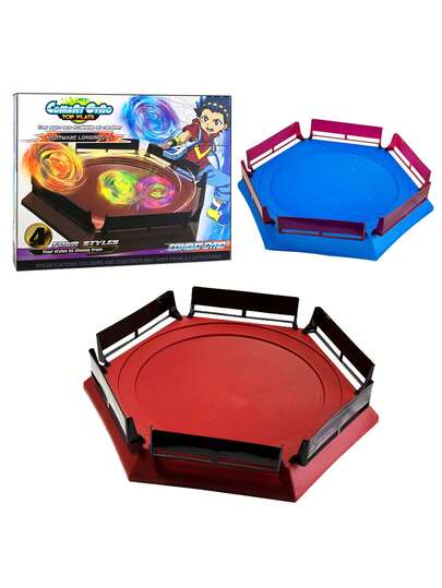 升级版战斗陀螺配件，旋转决斗平台玩具，带彩色包装盒，竞技陀螺套装