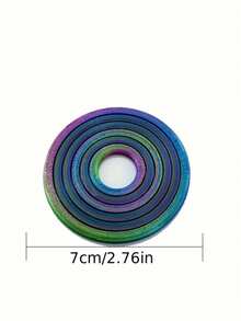 3D Printed Rotating Finger Spinner Toy - PLA Plastic, Multi-Color (Pink/Yellow/Green/Blue/Purple) - Sensory Fidget Toy For Adults And Ages 14+, Compact Desktop Accessory, Finger Spinner - Multicolor - View 12