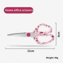 ELephas PLus Tijeras de acero inoxidable de colores | Multiusos para papel/tela/manualidades, herramienta ergonómica de costura y sastrería - tijeras moteadas - Ver 8