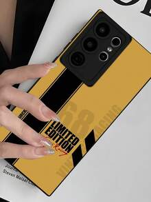 Vintage Racing Limited Edition Phone Case Yellow Black Stripe Pattern Hard Shell Protective Cover for Fashion Enthusiasts All-over Print Mixed-color Phone Cases - Compatible with Phone 17 PRO MAX/17 AIR/15 Pro Max/16 PRO MAX, Galaxy S22/S23/S24/S23 Plus/S24 Ultra/S25/A15/A33/A23. - Color mixto 1 - Ver 2