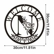HELLOYOUNG 1件金属牌匾装饰，经典字母设计金属墙饰，墙面悬挂装饰，创意镂空剪影艺术，室内家居装饰，花园墙面装饰，金属工艺品，节日礼物，家居装饰，房间装饰，墙面装饰，生日毕业礼物 - 黑色 - 查看 20