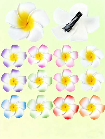 1 chiếc kẹp tóc hình hoa mai nhiều màu sắc rực rỡ - Với thiết kế hoa giả sống động như thật, hoàn hảo cho kỳ nghỉ biển, tiệc sinh nhật, sự kiện theo chủ đề nhiệt đới, các sự kiện ngày lễ và kiểu tóc hàng ngày, thêm nét quyến rũ kỳ lạ cho bộ sưu tập phụ kiện tóc của phụ nữ/bé gái.