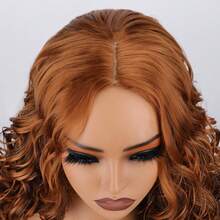 18 Inch Shawl Large Wave Roll Chemical Fiber Hair For Women With Bangs Fashion Women's Synthetic Wig For Daily Or Holiday Party Wear - Multicolor - View 6