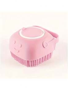1pc Pet Shampoo Brush, Pet Bathing Brush Dog Massage Brush, Gentle Pet Brush, Pet Grooming Tool, Built-In Storage - Dog And Cat Shower Bath Brush With Massage Bristles, And Easy To Clean Design, Ergonomic Handle And Detachable Top, Suitable For Wet Wash/Bath - Ideal For Medium To Small Pets, Sensitive Light Beige, Hygienic Pet Grooming Tool - Multicolor - View 9