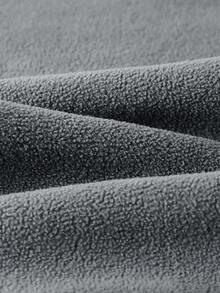 男士户外休闲裤，春秋季薄款抓绒防风直筒运动裤，带抽绳腰带 - 灰色 - 查看 6