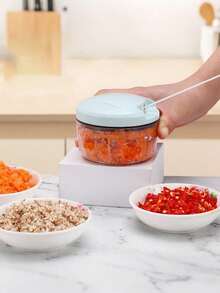 1pc Handheld Garlic Crusher Household Garlic Mincer Manual Garlic Chopper Garlic Paste Maker Easy Pull Garlic Grinder Shrimp Cutter And Chopper Kitchen Tool For Cooking And Food Preparation