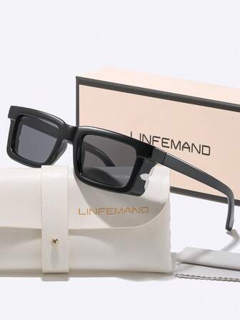  Lunettes de mode à petite monture carrée classique LINFEMAND, artisanat métallique de haute qualité, convient pour la conduite, les voyages, la plage, les fêtes, cadeau de vacances