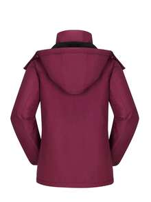 CAMEL CROWN Women's Ski Jacket, Warm Fleece Lined Waterproof Snowboarding Jacket For Winter Outdoor Sports - Hot Pink - View 6