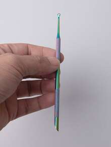 1 Stück/2 Stücke Doppelendiger Nagelhautschiebestab, abgewinkelter Nagelreiniger zum Entfernen von Schmutz & Hornhaut, geeignet für Maniküre