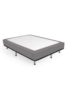 1 buah Rok Kasur Lilit Sutra Susu, Warna Polos atau Bermotif, Rok Kasur Elastis 4 Sisi, Cocok untuk Dekorasi Rumah Kamar Tidur - Abu-abu pucat - View 4