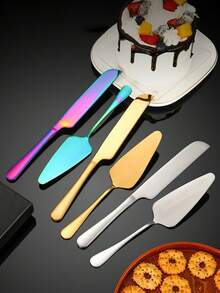 1pc/2pcs Stainless Steel Cake Shovel, Bread Knife, Dessert Knife, Wedding & Birthday Cake Shovel, Pizza Shovel Back To School