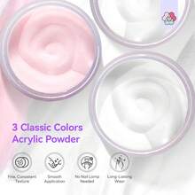 Kit de démarrage pour ongles en acrylique SAVILAND : Kit pour débutants en ongles acryliques, comprenant un ensemble d'ongles en gel avec poudre acrylique transparente, blanche et rose, monomère EMA et pinceau acrylique pour extensions d'ongles, nail art 3D et manucure maison. - Multicolore - Voir 5