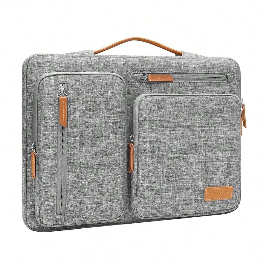 12.9 Inch Tablet Sleeve Case For IPad Pro 13 M4 & IPad Air 13 M3 M2, IPad Pro 12.9 M2 M1 6/5th With Magic Keyboard&Smart Keyboard Folio, Side Open Carrying Bag With 4 Zipper Pockets, Gray,12.9inch,Gray - Gray - 查看 1
