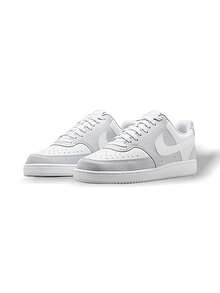 Nike Court Vision LO NN P 男士运动鞋 吸汗透气保暖轻便百搭纯色Logo 弹性好易洗速干 日常上学运动户外跑步 白色/灰色 HM9862-002 - 白色/灰色 - 查看 2