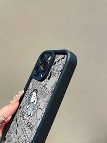 A Cartoon Anime SNOOPY Sky Eye Step Black Phone Case, Shockproof Tpu Material Phone Case Can Be Given As A Holiday Gift. It Is Suitable For Apple Phones, And The New Model Is Suitable For IPhone13/14/15/16/17Pro Max Phone Case - Nhiều màu - Xem 7