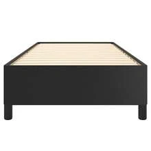 vidaXL Bettgestell Schwarz 90x190 Cm Kunstleder - Schwarz - Übersicht 5