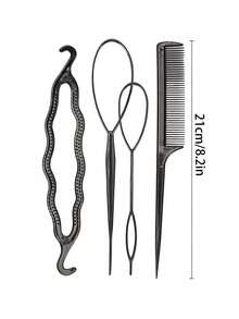 1209个黑色加厚发圈，可爱公主风发圈，高弹耐用不伤发，时尚百搭鸭嘴夹发饰，适合日常使用，礼品 - 黑色 - 查看 7