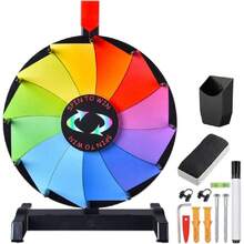 12 Inch Prize Wheel - Carnival Games Roulette Wheel With Dry Erase Marker - 12 Slots Tabletop And Wall Mounted Heavy Duty Spinning Wheel For Trade Shows, Parties And Outdoor Events,31254290 - Army Green - View 1