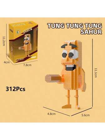 Tung Tung Sahur‌ Figure Block Building Block Sets Toy Tralalero Tralala‌,LiriLi Larlla‌,‌Boneca Ambalam‌ Figure Toys For Adult Building Blocks Gift Party Favorites