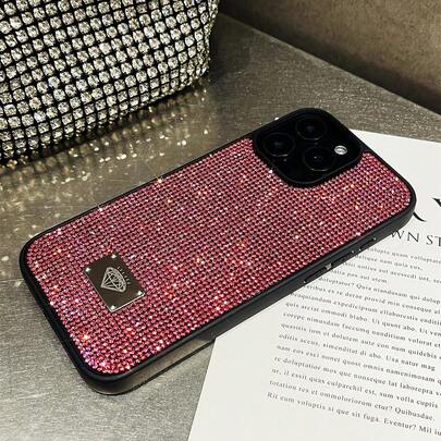 1pc Premium Luxurious Retro Rhinestone Inlaid Fashionable Soft Grip Comfortable Phone Case Suitable For IPhone 17Pro Max/17pro/17air/17/16promax/16/16pro/16plus/15/15promax/15plus15pro/14promax/14pro/14/13promax/13/13pro/13promax/12/12promax/12pro/11