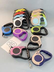 1条可伸缩狗绳，可调节遛狗牵引绳，适合小型/中型犬，宠物用品 - 彩色 - 查看 5