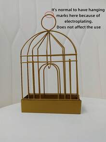 1个悬挂式蚊香架，复古金色鸟笼香炉，适用于户外露营庭院，防锈金属装饰，家居花园礼品（多种款式可选） - 彩色 - 查看 8