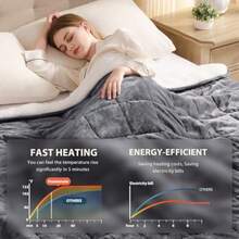 Weighted Blanket 7lbs 40"X 60" Grey Heavy Blanket For 60-80lbs Weighted Blanket For Cooling And Heating With Premium Glass Beads Thick Blanket All-Season - 01-灰色+50吋x60吋-12磅 - 查看 5
