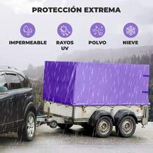 VINILMAX Lona Impermeable de 1.50x1m Uso Rudo con Protección UV para Exterior | Resistente a Polvo, Lluvia y Nieve | Ideal para Camiones, Obra y Construcción | Disponible en Varios Colores - Morado - Ver 6