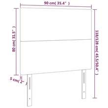 vidaXL Kopfteil Dunkelgrau 90 X 5 X 118/128 Cm Stoff - Grey - View 8