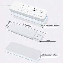1/2/5/10个装 自粘式桌面插座固定器 悬挂式电源条线缆整理器 壁挂式固定器 可拆卸壁挂式