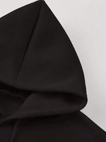 Authorized Plus Size Women Hoodie Sweatshirt Stitch And Lilo Heart Design Print Pullover Hoodie Comfortable Autumn Winter Hooded Sweatshirt Essential For Casual Outfits And Everyday Wear - Black - View 3