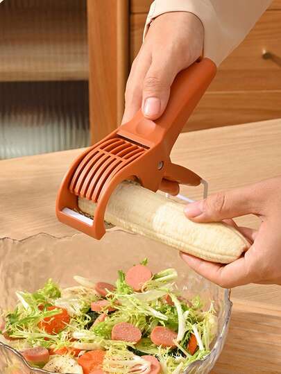 2 piezas Rebanador de acero inoxidable para verduras y frutas, cuchillo para cortar zanahorias, plátanos, pepinos, herramientas de cocina para ensaladas