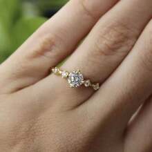 Women's Solitaire Crystal Ring Inspired By Constellations, Sophisticated And Modern Style - #17 - Xem 6