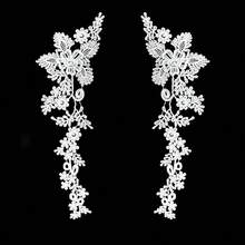 3 pary haftowanych koronkowych kołnierzyków, aplikacja dekoracyjna, czarne koronkowe dodatki - Wielokolorowe - Zobacz 3