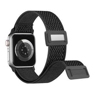 1条全新表带，带磁性表扣，尼龙弹力表带，兼容 Ultra2，可调节柔软透气运动表带，兼容 Series 9/8/7/6/5/4/3/2/1/SE，38mm、40mm、41mm、42mm、44mm、45mm、49mm Ultra，以及三星Galaxy Watch 4/5/5 Pro/6/6 Classic 40mm