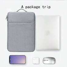 Geantă subțire din catifea pentru laptop, husă interioară pentru laptop, servietă de afaceri, husă de protecție pentru tabletă, husă pentru laptop, husă pentru laptop, geantă pentru laptop, geantă rezistentă la apă pentru afaceri, pentru facultate, înapoi la școală - Gri inchis - Vizualizare 3