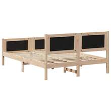 vidaXL Bettrahmen Mit Kopfteil Schwarz 140 X 190 Cm Stoff - 棕色 - 查看 7