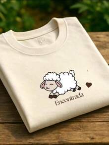 Women's Unisex 100% Cotton T-Shirt - Comfortable Style - Evangelical Fashion - Found Sheep - White - View 1