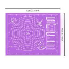 Food GradePlasticRolling Mat With Measuring Tool Non Slip Kneading Mat, Easy To Clean Non Stick Baking Mat ReusableBakingUtensil - Màu tím - Xem 7