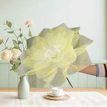 Flores gigantes de gasa para decoración, cabeza de flor artificial, flor falsa grande para fondo, decoración de fiesta de boda - Amarillo - Ver 5