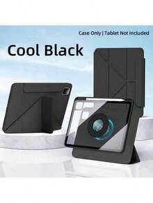 磁吸式可拆卸平板电脑保护套，适用于 iPad A16，3+Y 折叠设计，带笔槽，透明亚克力底壳，适用于 iPad 第十代，也适用于 iPad Pro 11 英寸（2020/2021/2022）、iPad Air 11 英寸（M2）、iPad Air 11 英寸（M3）、iPad Mini 7/6 英寸，多角度支撑，智能睡眠唤醒功能，也适用于 iPad 第九代。