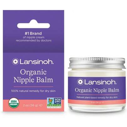 Lansinoh Bálsamo orgánico para los pezones, Calma y Protege Pezones Agrietados y con Dolor, Blanco