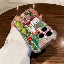 Funda transparente para teléfono con diseño navideño del , resistente a caídas y con esquinas reforzadas. Compatible con teléfonos ,  17,  16 Pro Max,  15 Pro Max,  13 y  12. Fabricada en TPU para una protección eficaz contra golpes y caídas. Un regalo perfecto para familiares, amigos, seres queridos, parejas y como obsequio navideño. - transparente - Ver 4